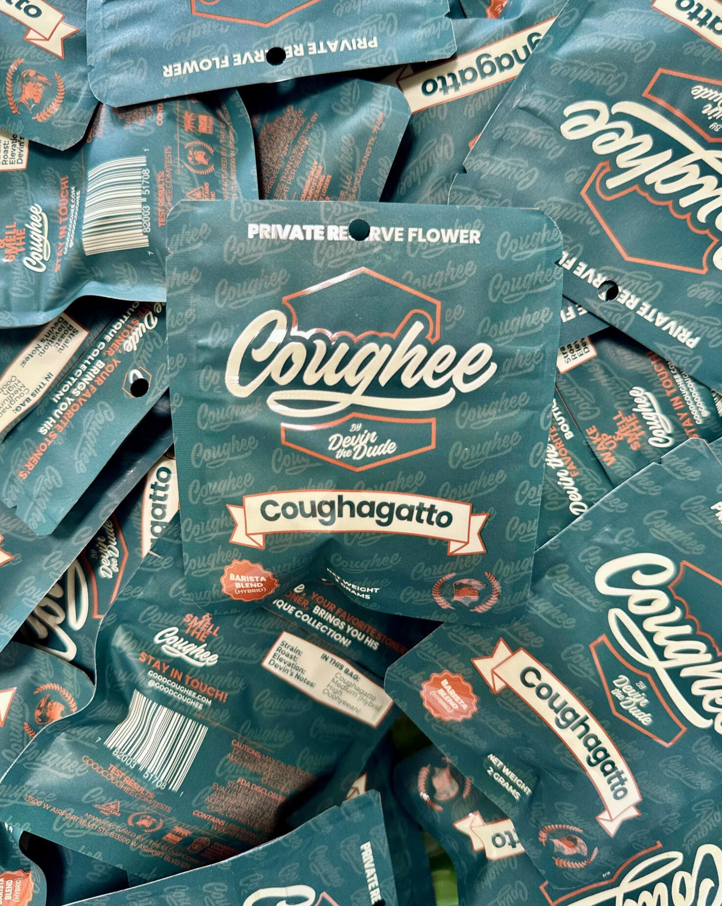 Coughee cannabis packaging for Coughagatto
